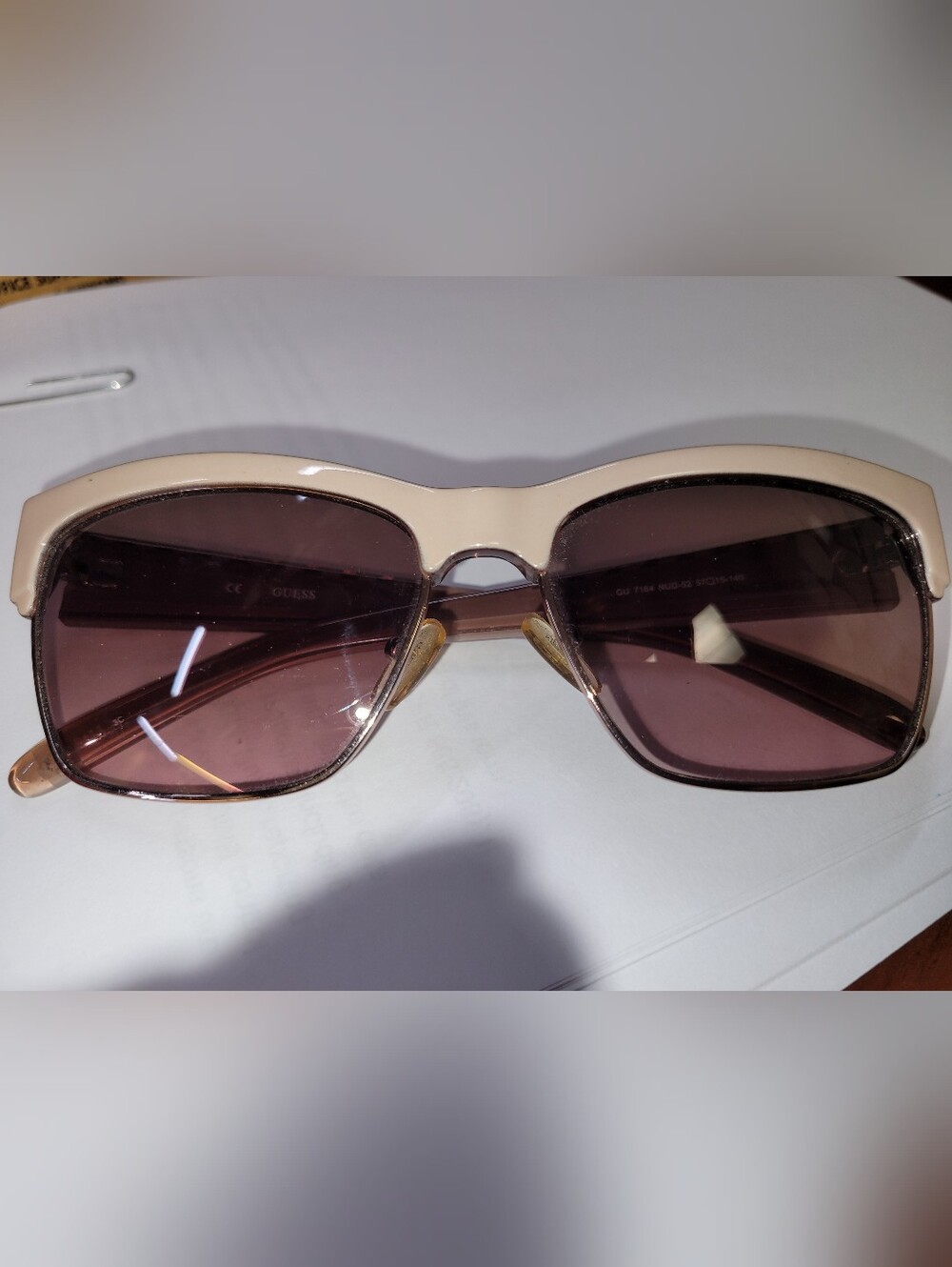 Guess Women’s Nude Frame Sunglasses with Brown/Rose Lenses